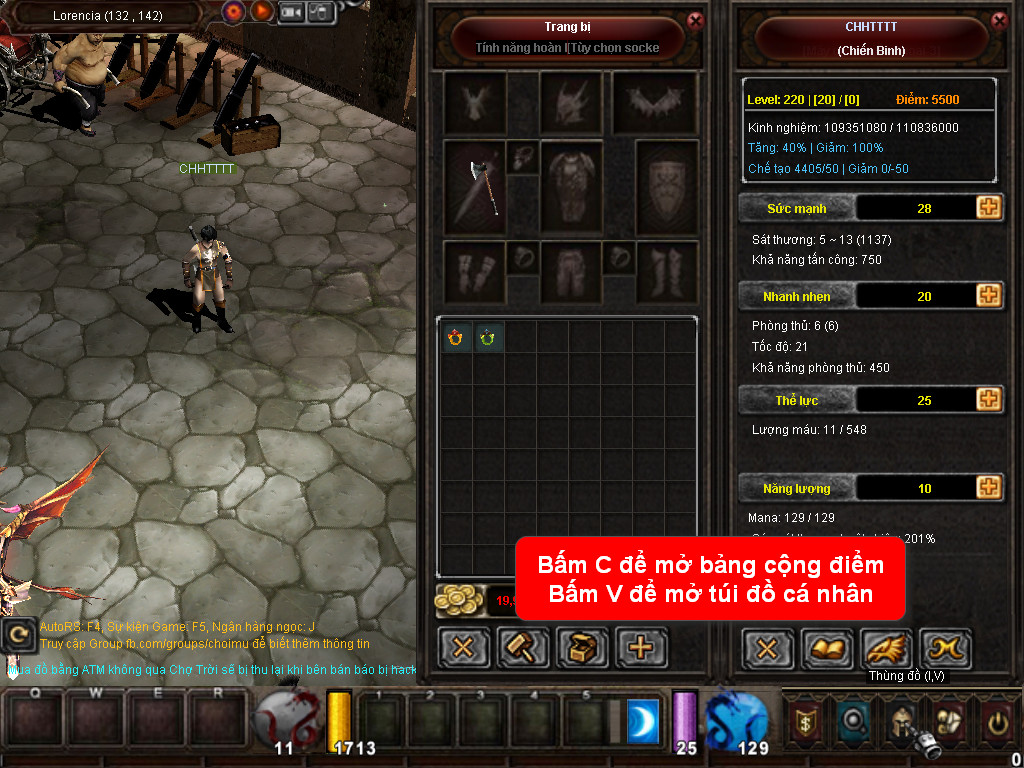 Chức năng chính của Game MU Chiến Thần